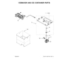 KitchenAid KRMF606ESS00 icemaker and ice container parts diagram