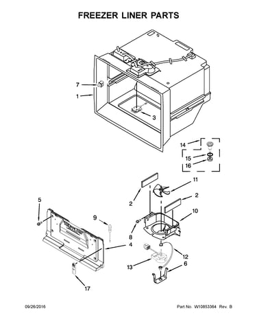 Freezer liner parts