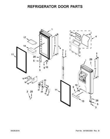 Refrigerator door parts
