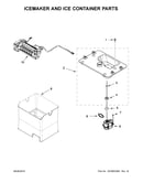 Icemaker and ice container parts