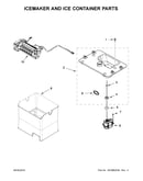 Icemaker and ice container parts