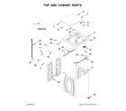 Whirlpool WTW4715EW2 top and cabinet parts diagram