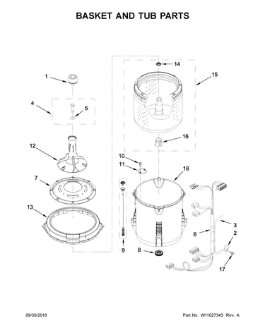 Basket and tub parts