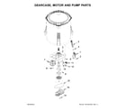 Whirlpool WTW4715EW2 gearcase, motor and pump parts diagram