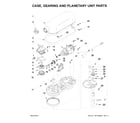 KitchenAid KL26M1XOB5 case, gearing and planetary unit parts diagram