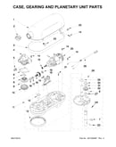 Case, gearing and planetary unit parts
