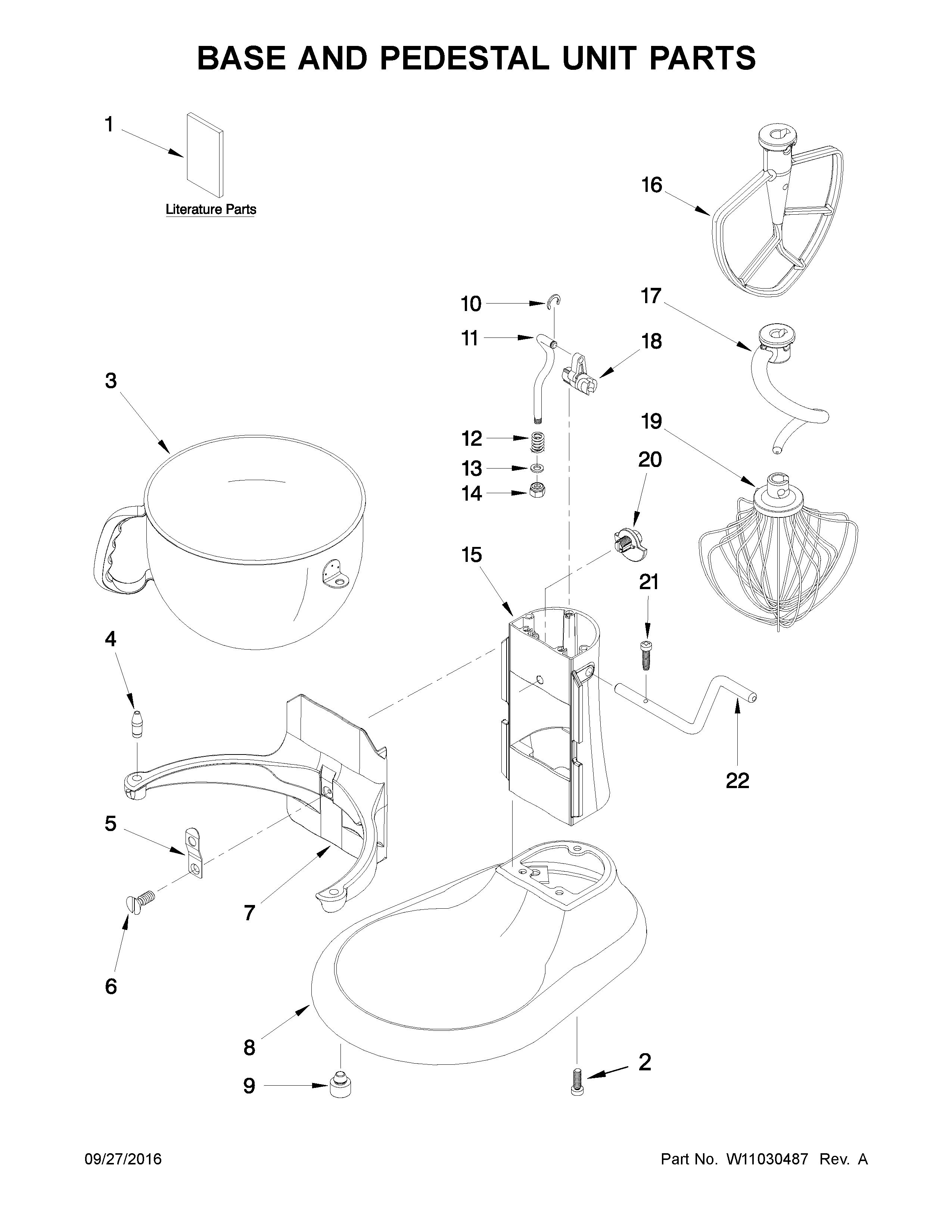 Base and pedestal unit parts