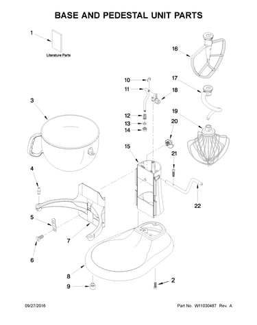 Base and pedestal unit parts