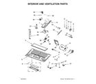 Whirlpool WMH73521CS4 interior and ventilation parts diagram