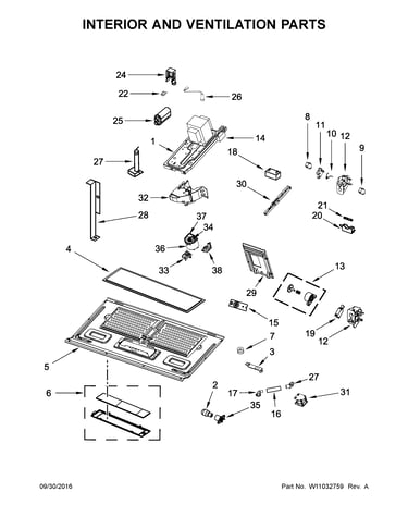 Interior and ventilation parts