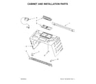 Whirlpool WMH73521CS4 cabinet and installation parts diagram