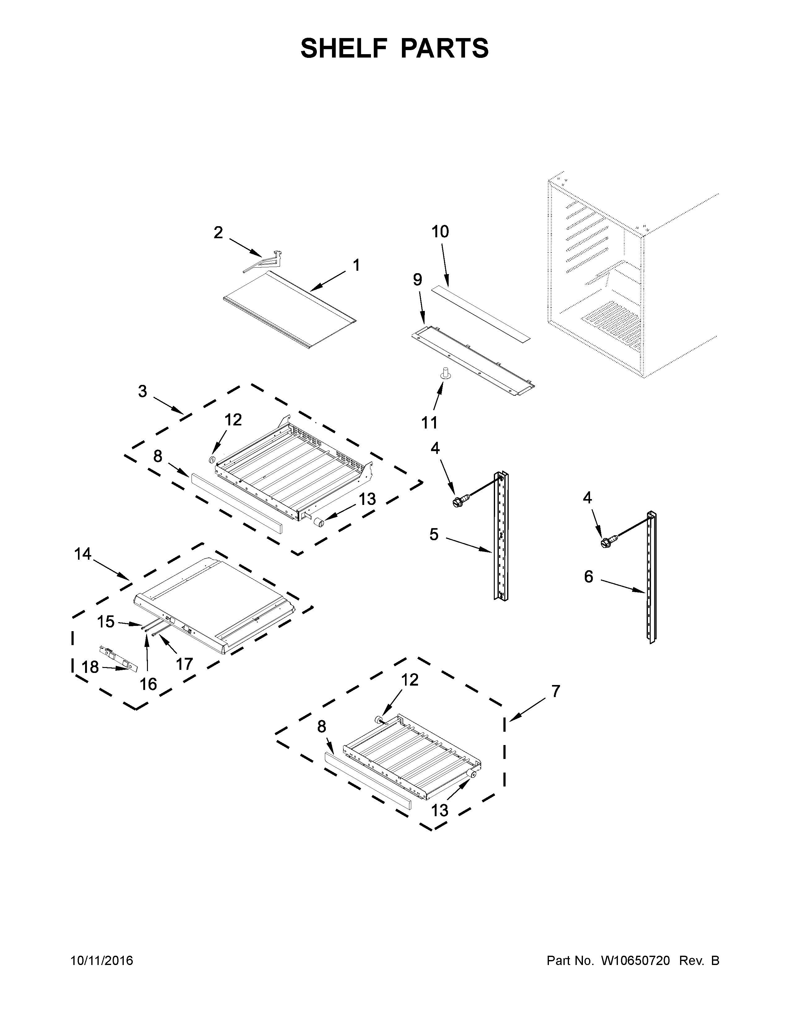 Shelf parts