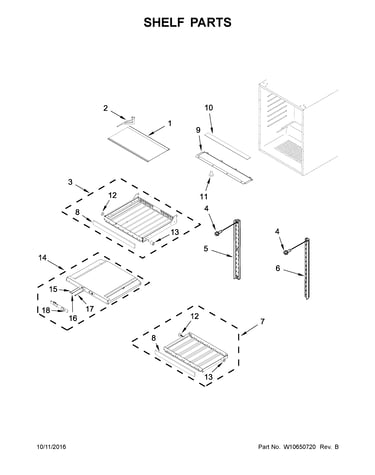 Shelf parts