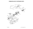 Maytag MFI2570FEB00 icemaker and ice container parts diagram