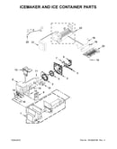 Icemaker and ice container parts
