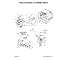 Maytag MBF1958FEW00 freezer liner & icemaker parts diagram