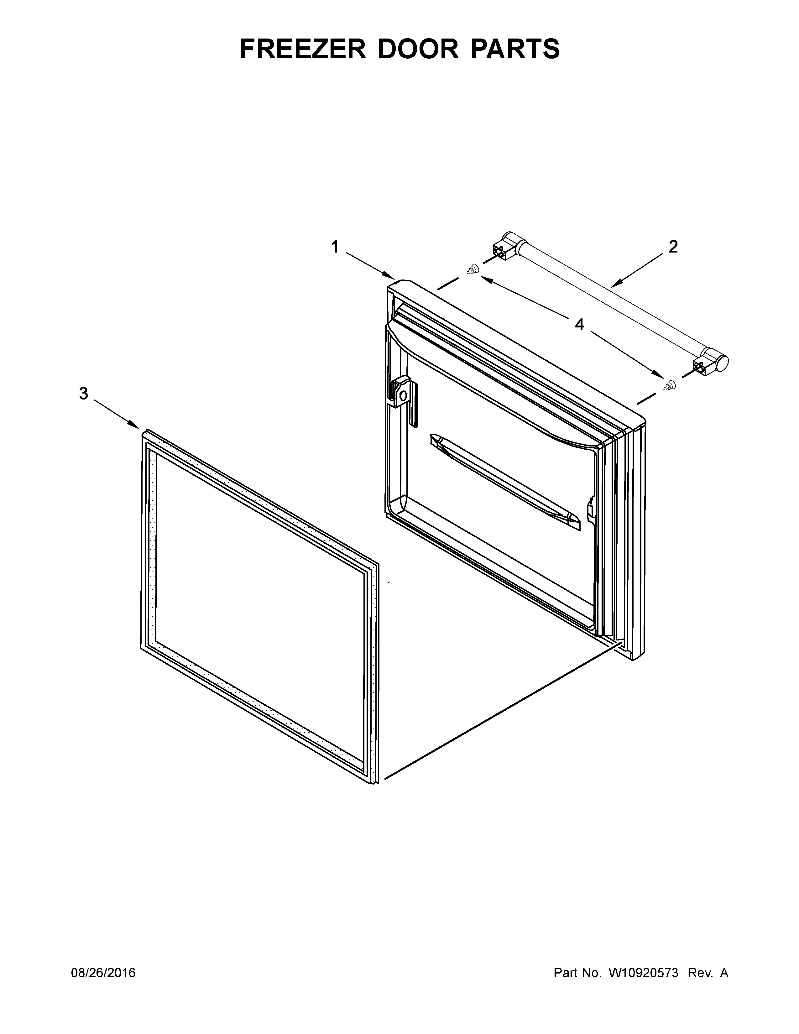 Freezer door parts