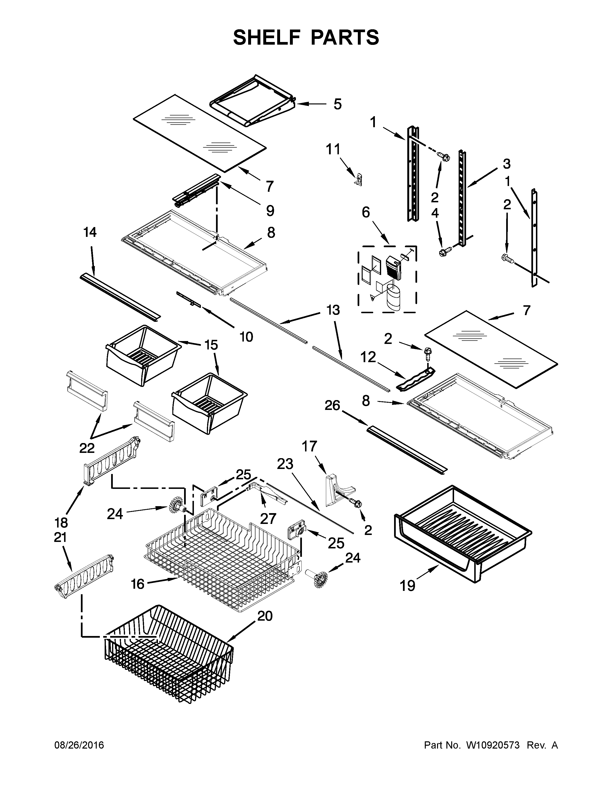Shelf parts