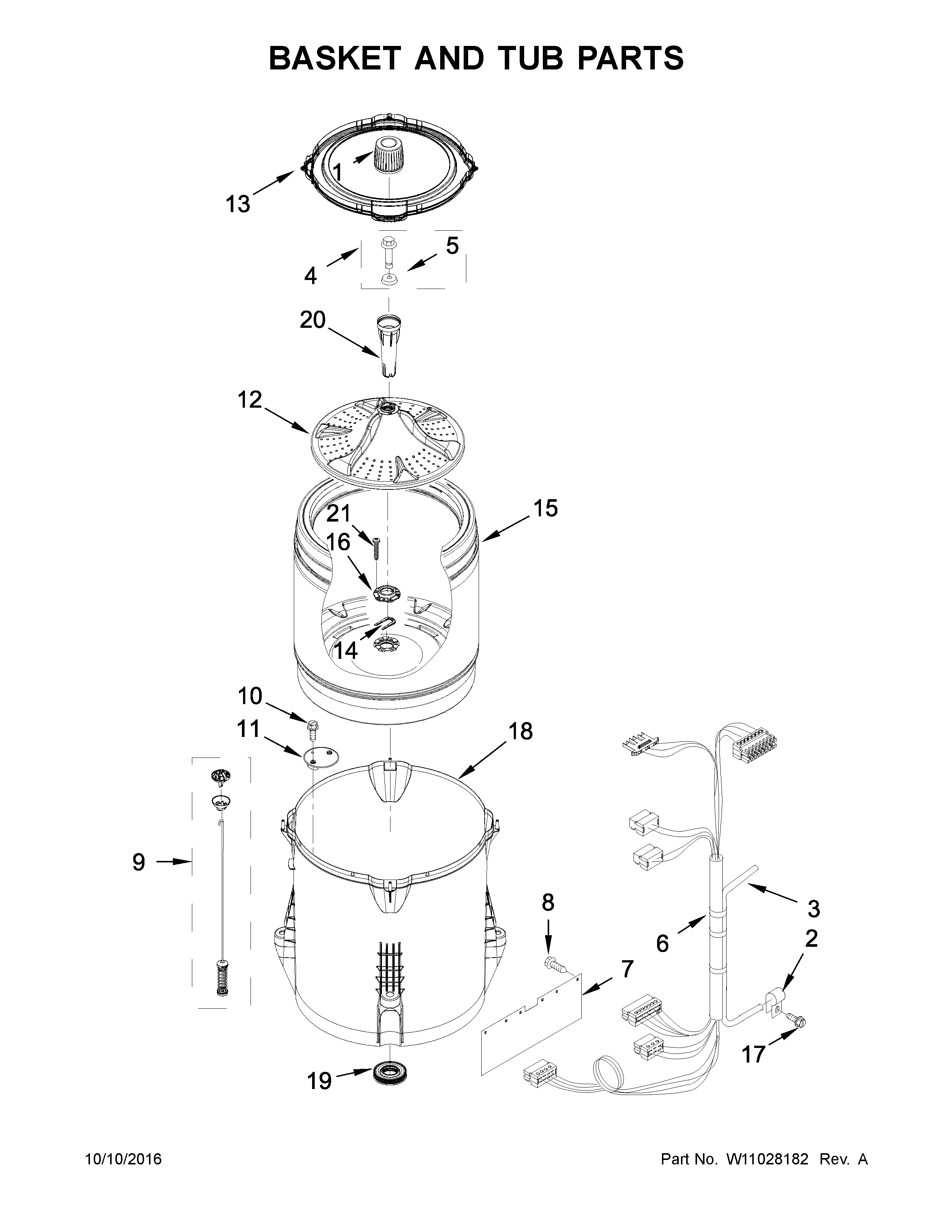 Basket and tub parts