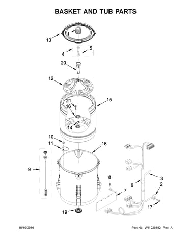 Basket and tub parts