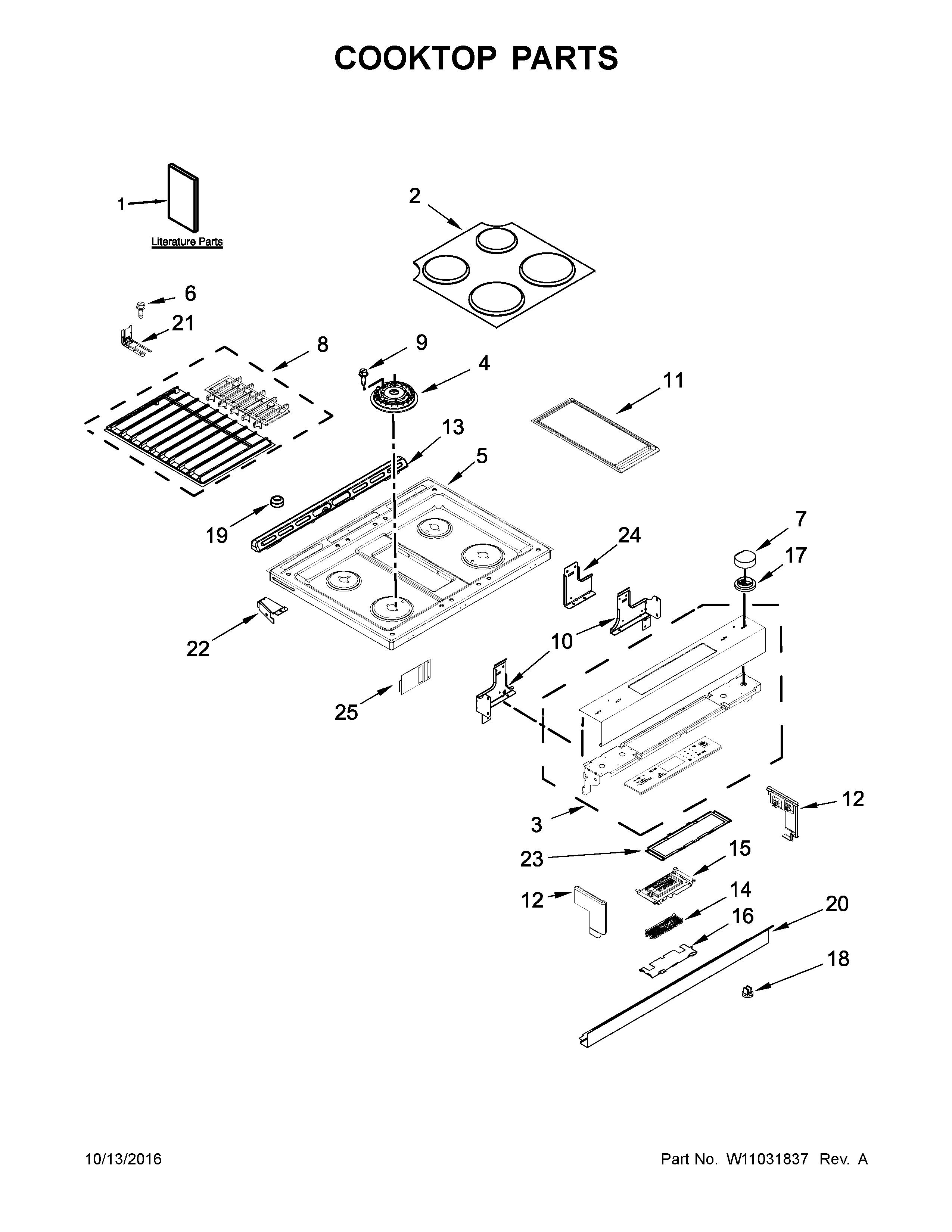 Cooktop parts