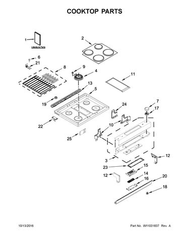 Cooktop parts