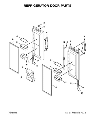 Refrigerator door parts