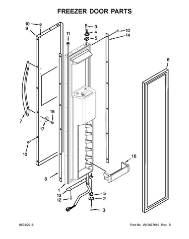 Freezer door parts