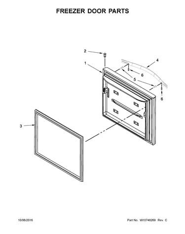 Freezer door parts