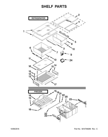Shelf parts