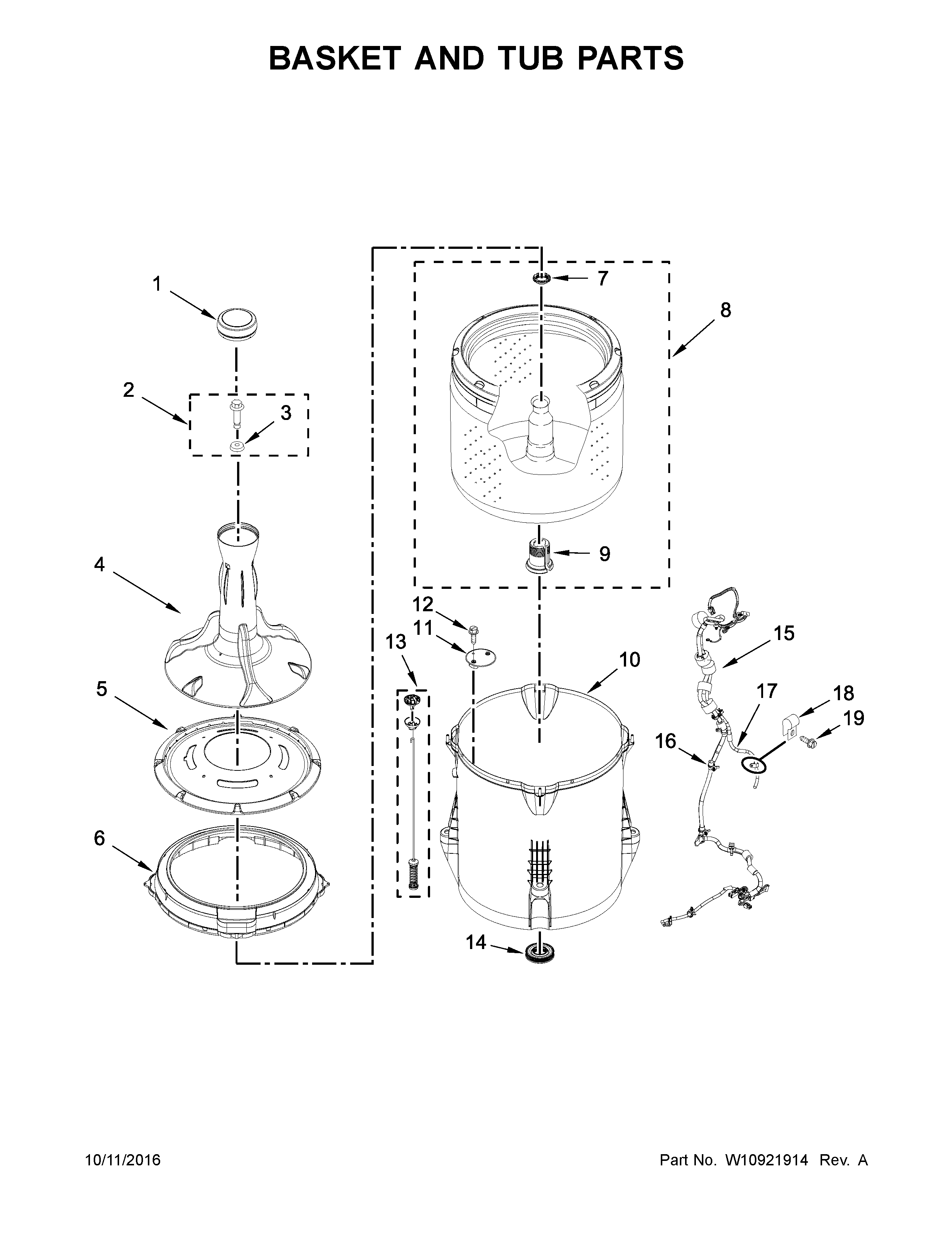 Basket and tub parts
