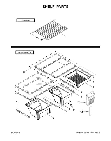 Shelf parts