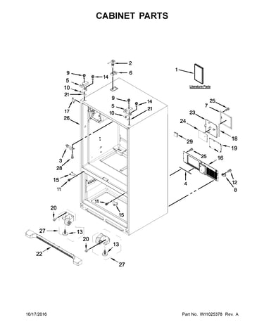 Cabinet parts