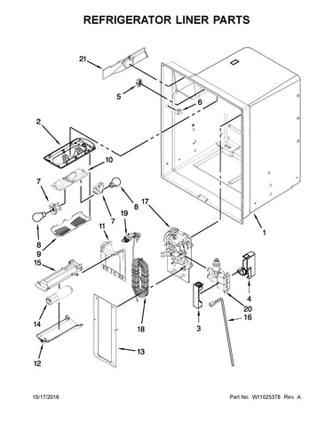 Refrigerator liner parts