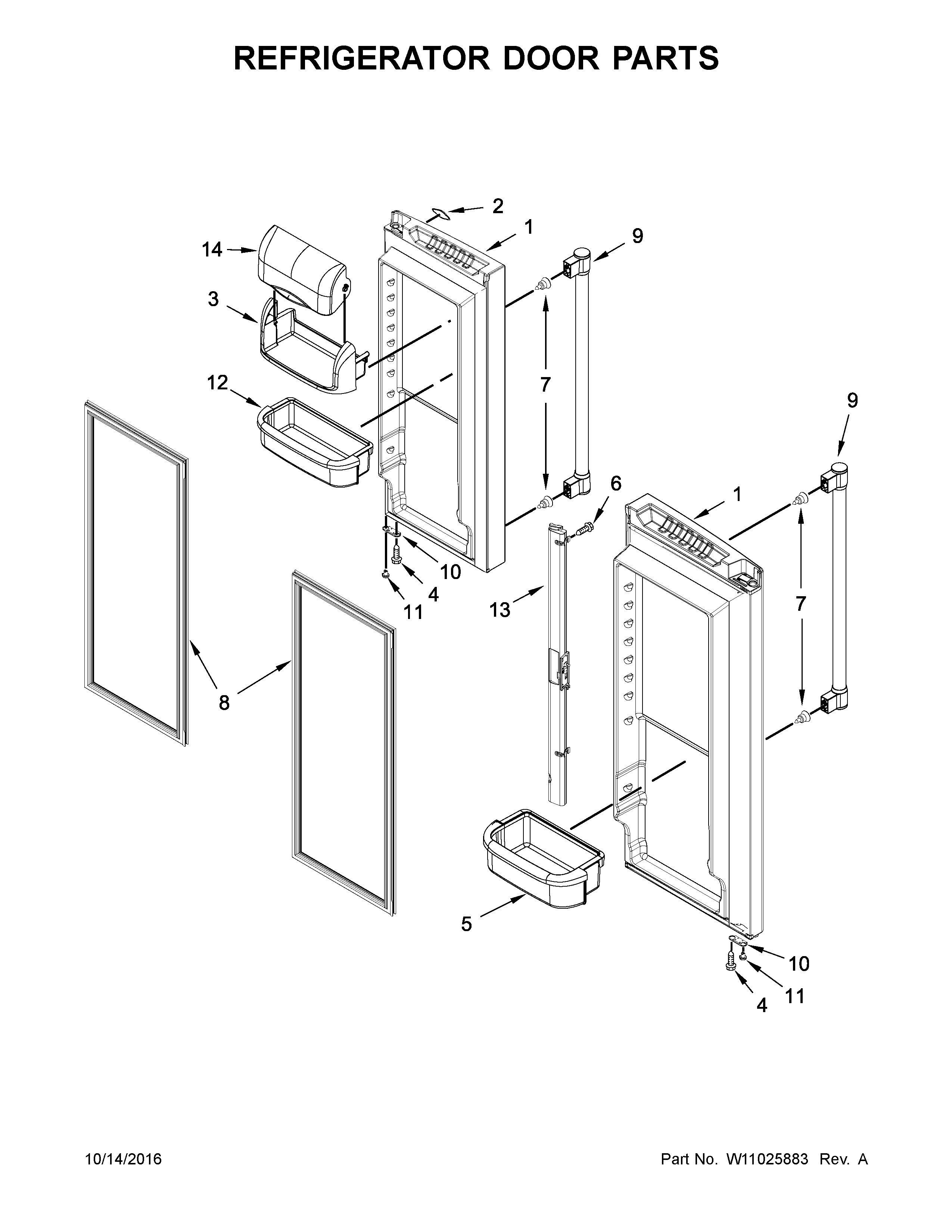 REFRIGERATOR DOOR PARTS