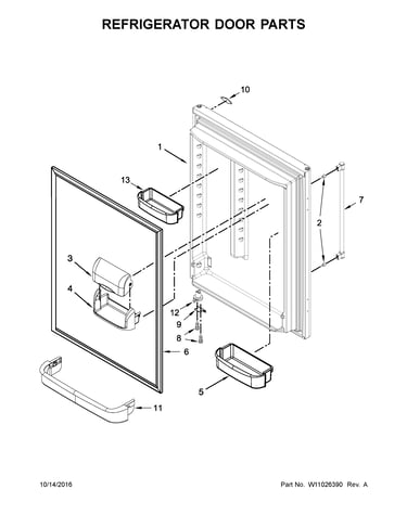 Refrigerator door parts