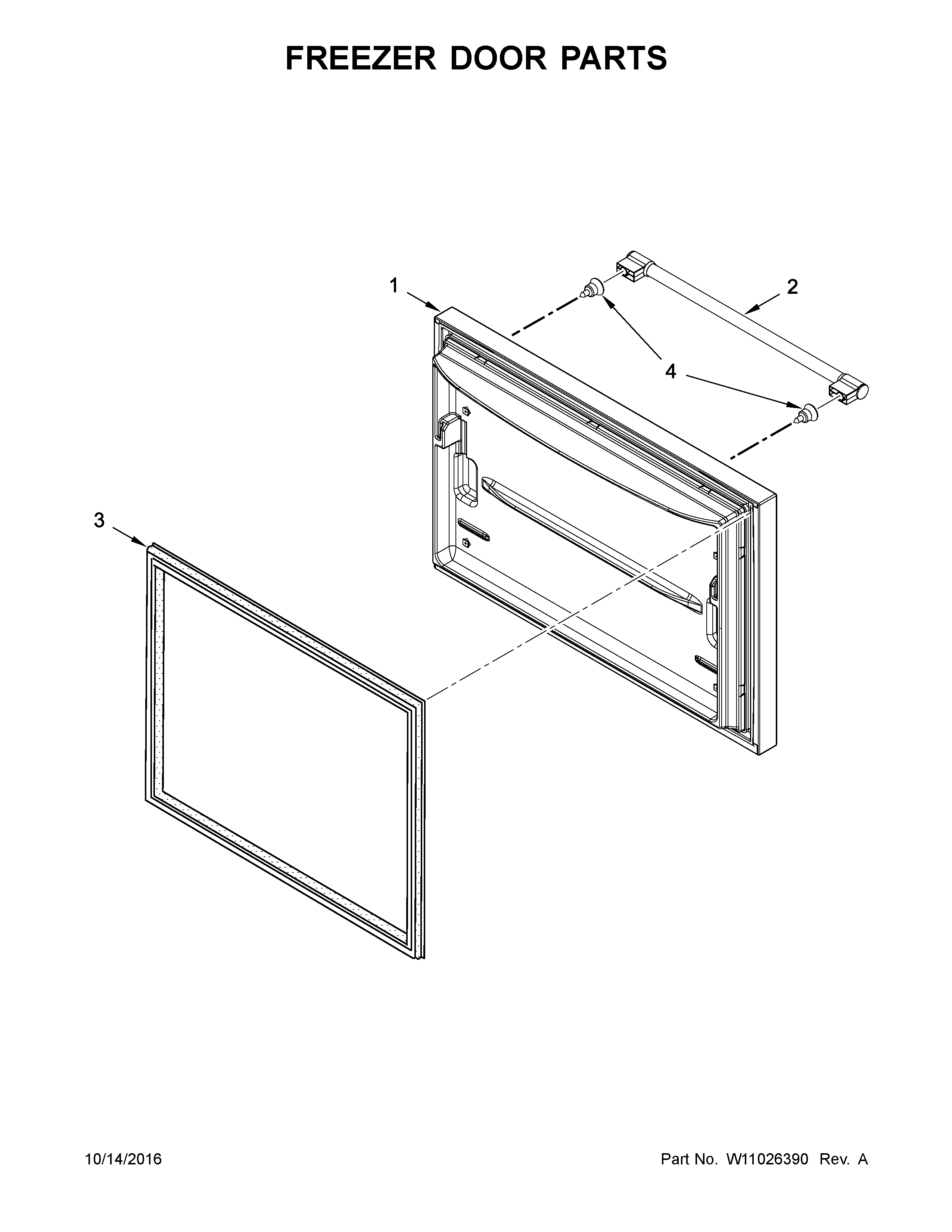 Freezer door parts
