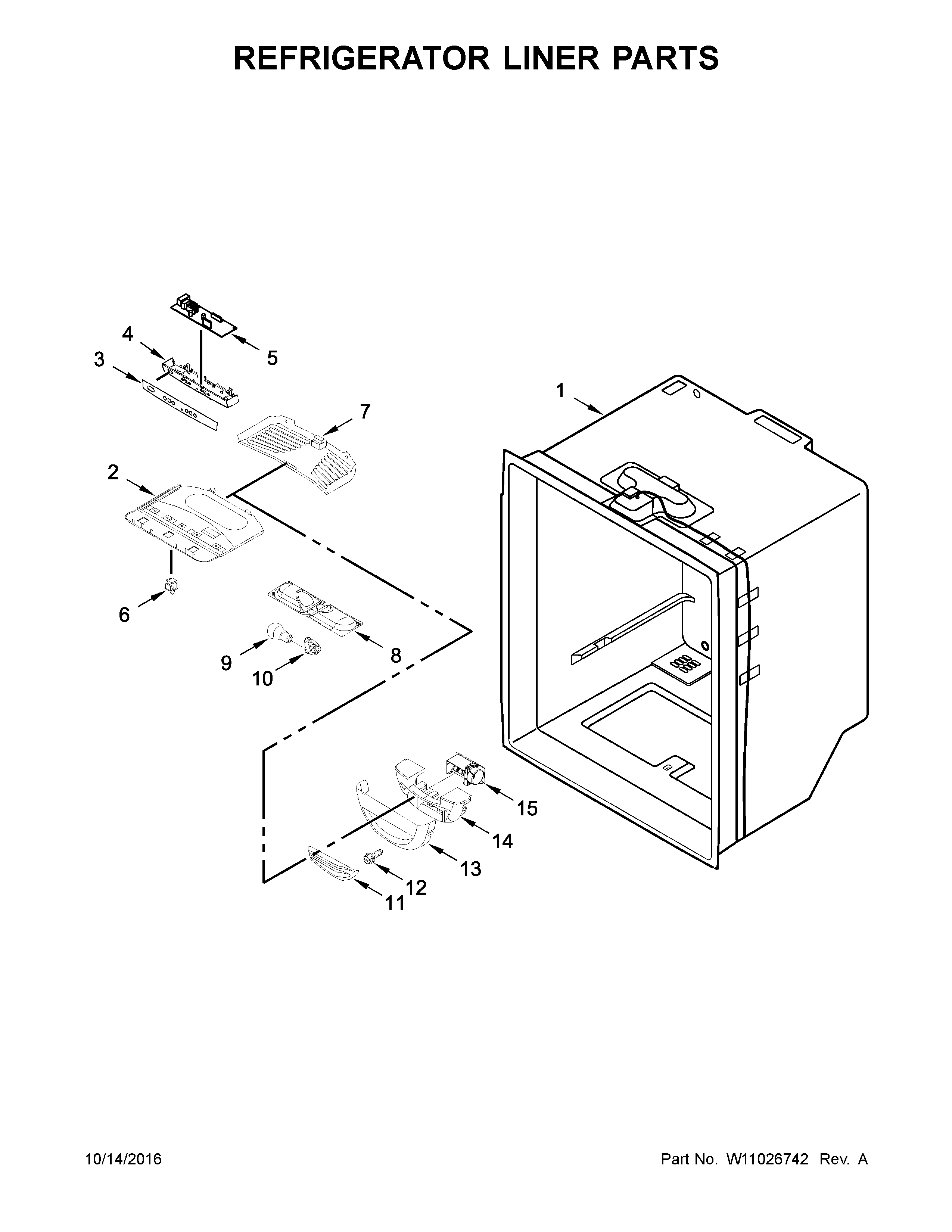 Refrigerator liner parts