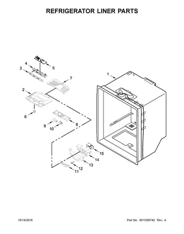 Refrigerator liner parts