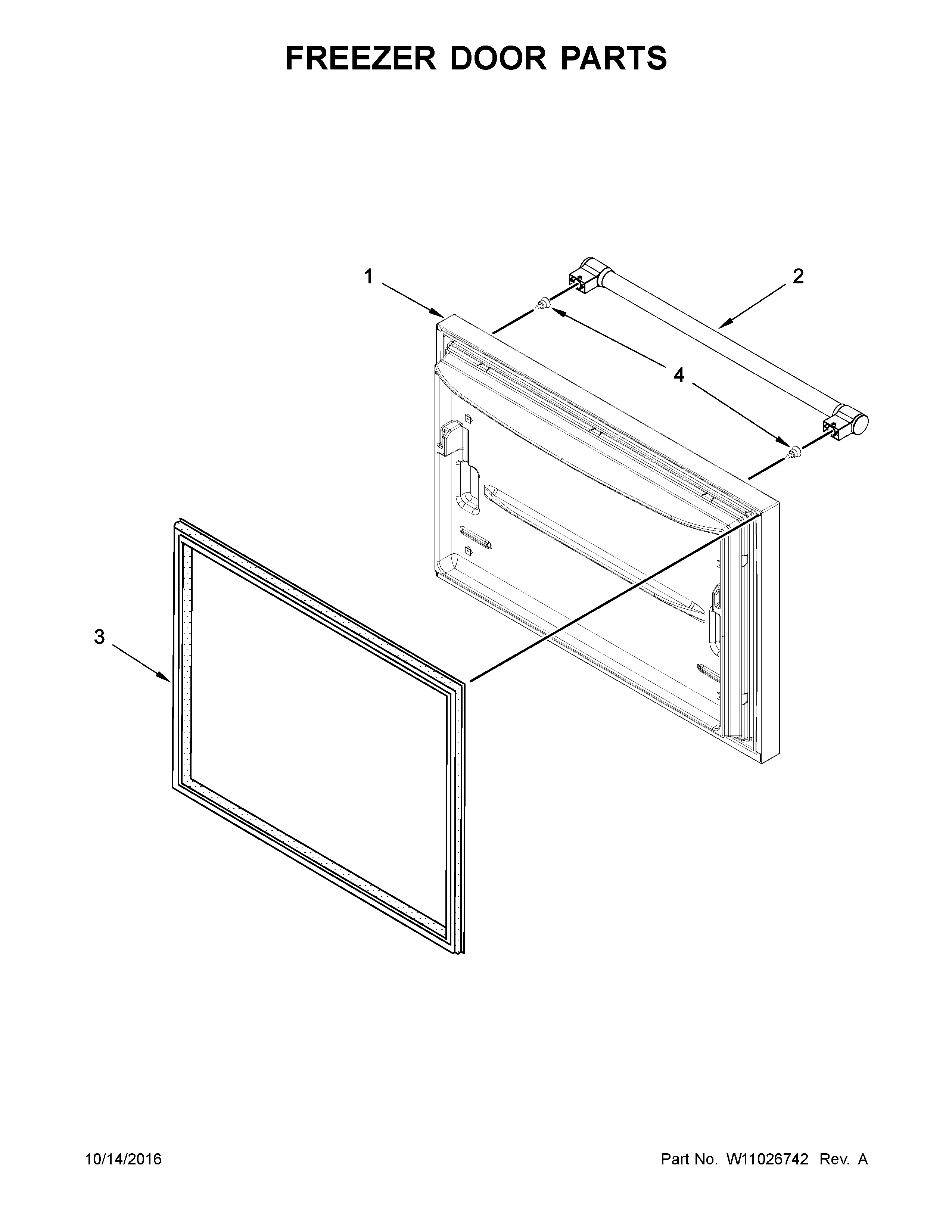 Freezer door parts