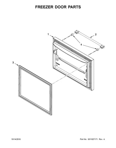 Freezer door parts