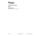 Whirlpool WRT771RWYW01 cover sheet diagram