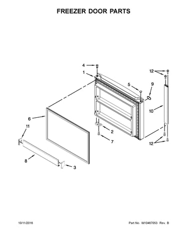 Freezer door parts