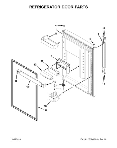 Refrigerator door parts