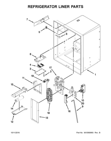 Refrigerator liner parts
