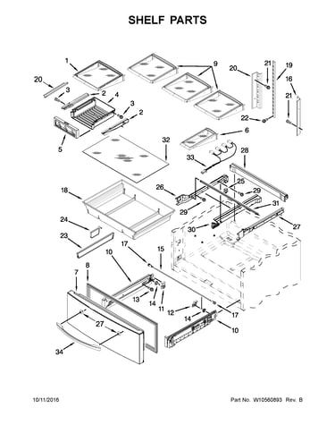 Shelf parts