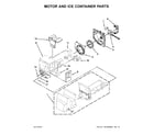 KitchenAid KFXS25RYWH5 motor and ice container parts diagram