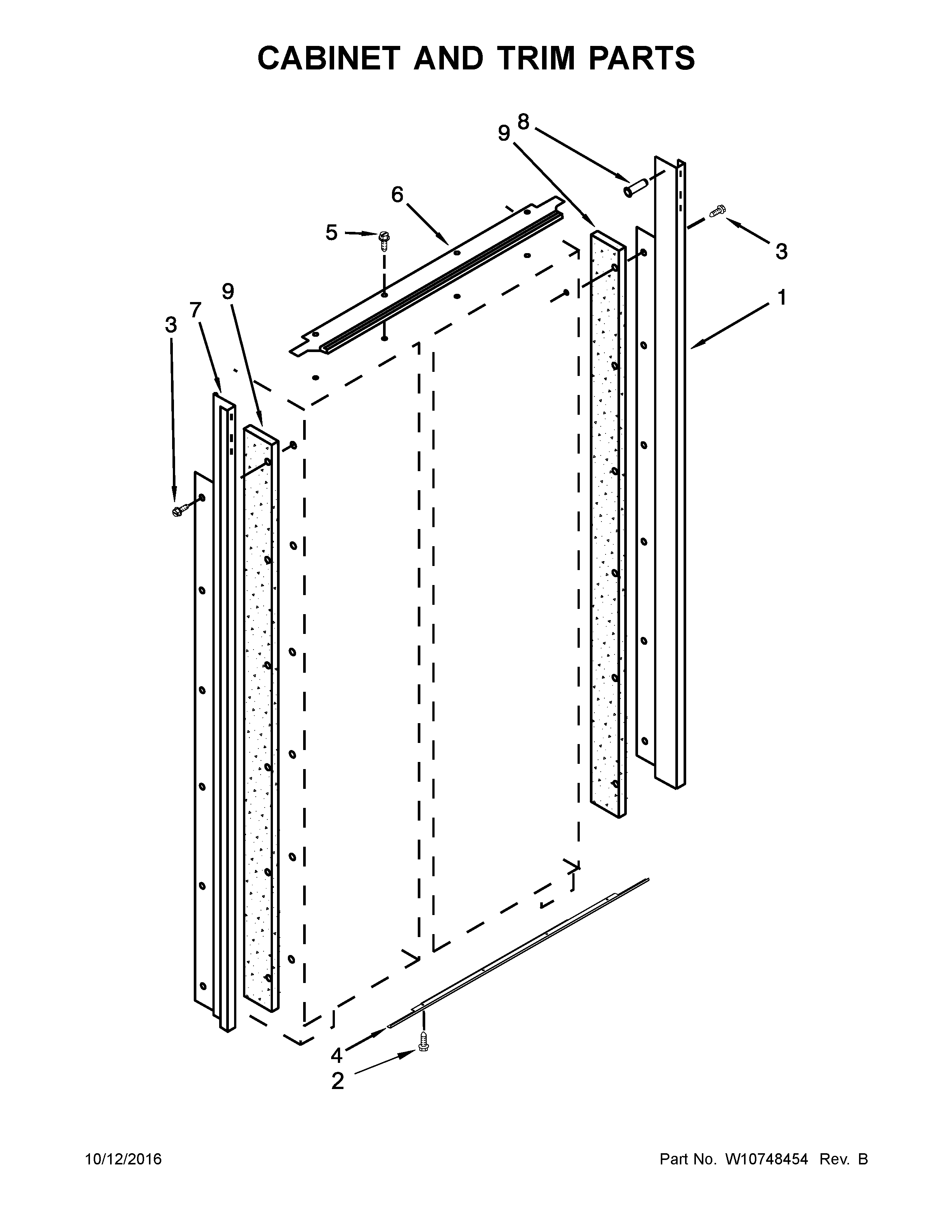 Cabinet and trim parts