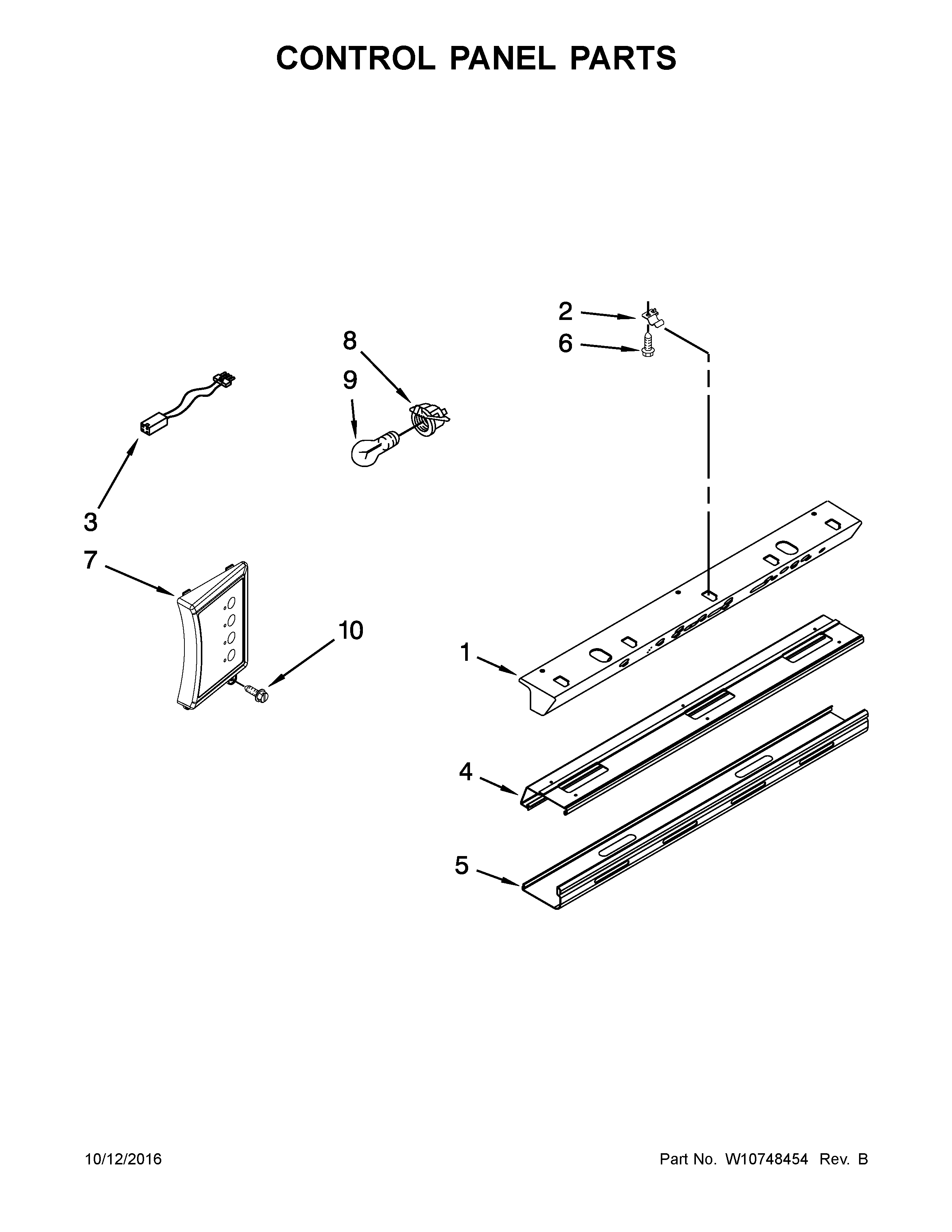 Control panel parts