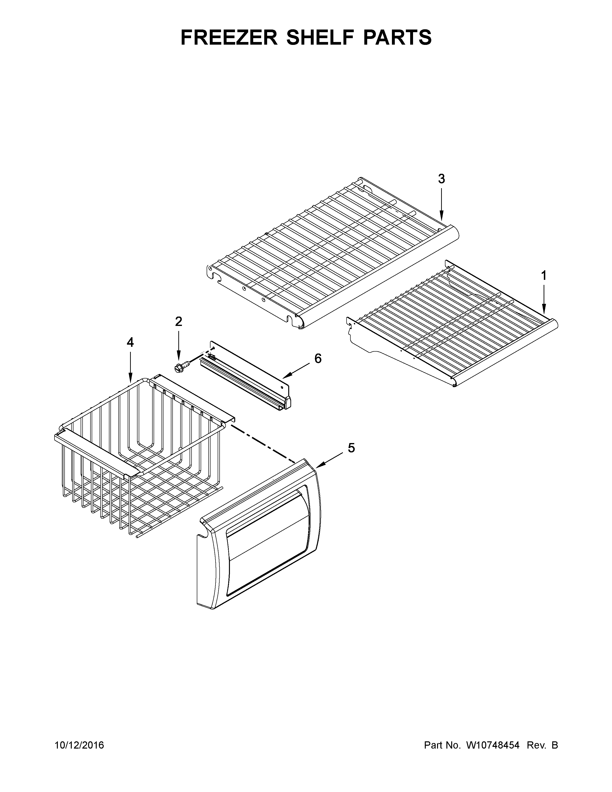 Freezer shelf parts